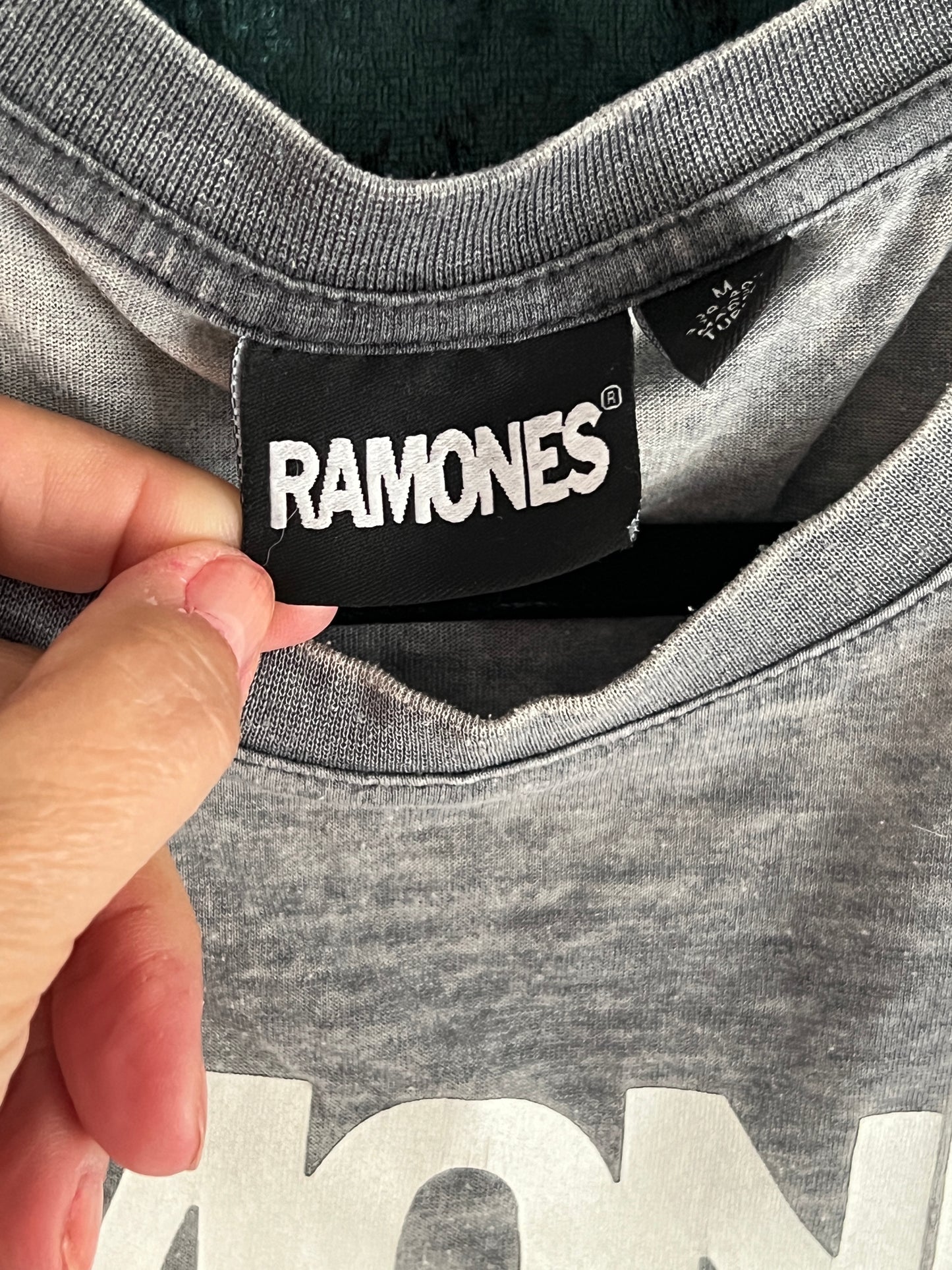 Retro Ramones punk rock band t grey mottled t shirt