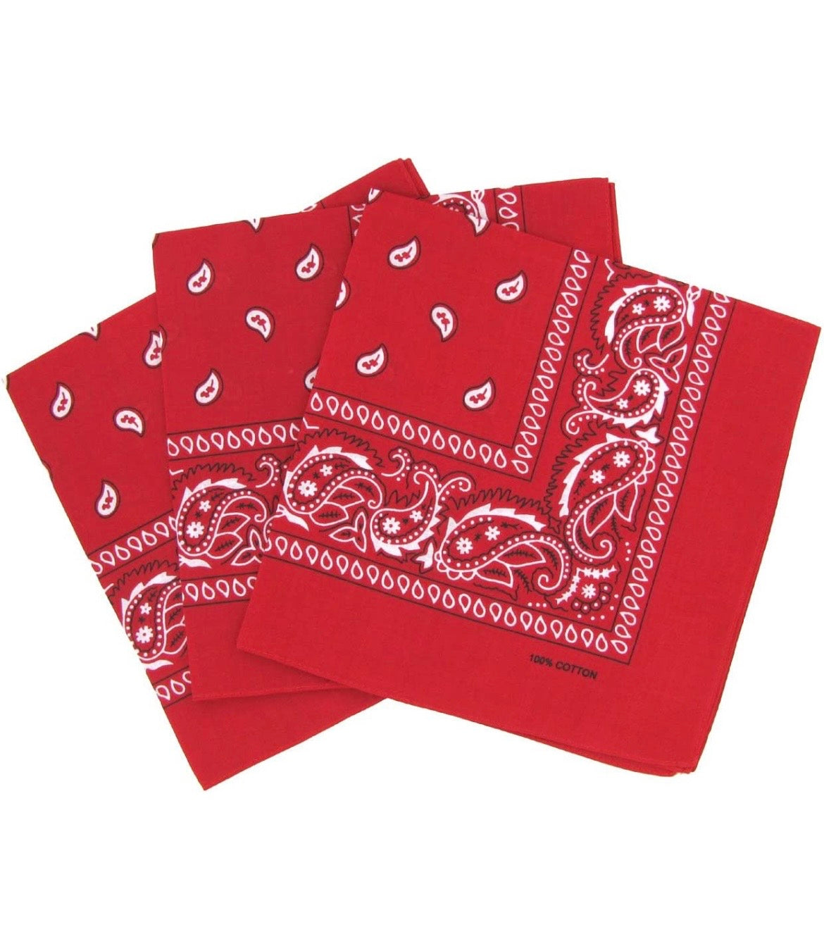 Retro vintage style traditional red bandana