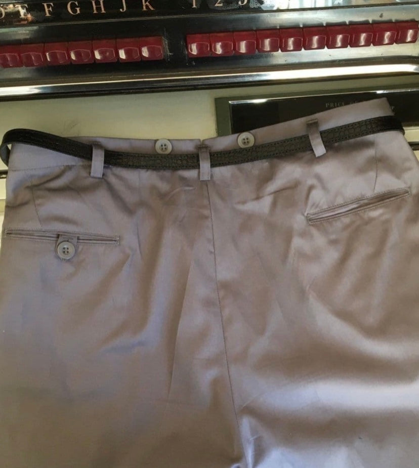 SALE Men's pants - slate grey 1950s vintage reproduction Hollywood pleat front peg pants