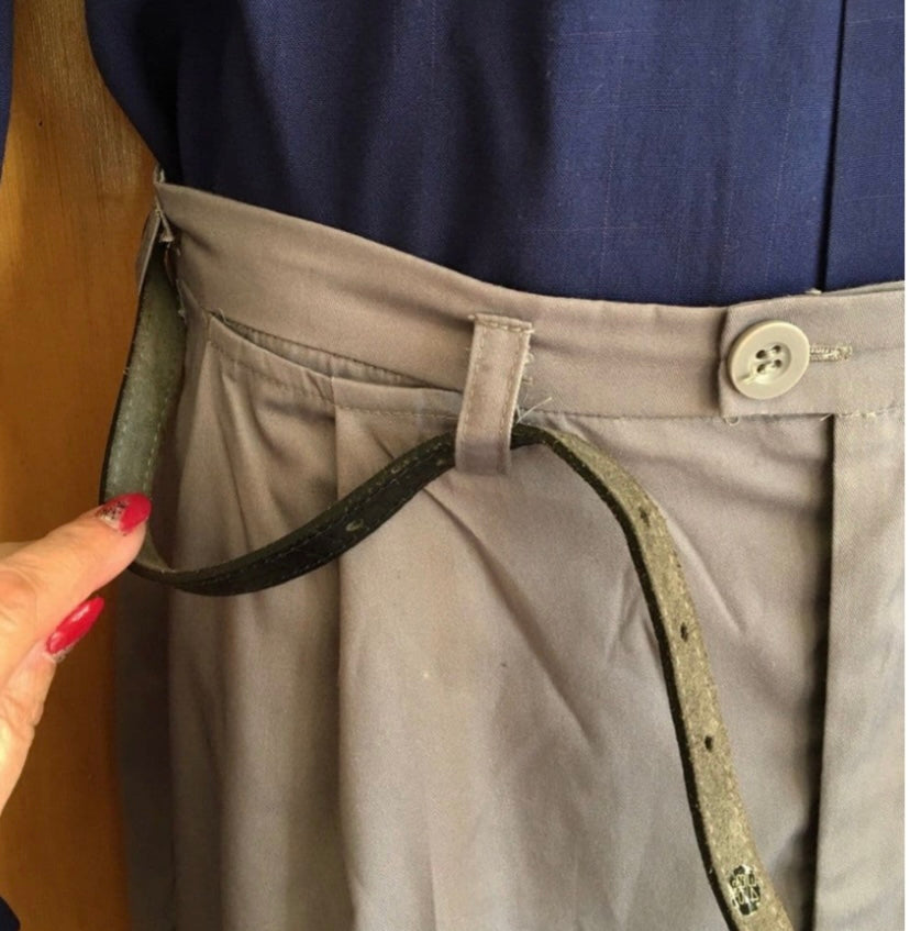 SALE Men's pants - slate grey 1950s vintage reproduction Hollywood pleat front peg pants