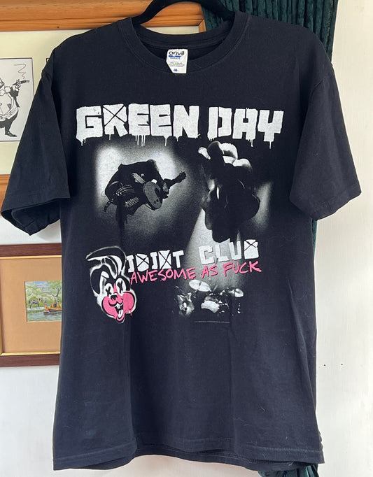 Vintage Green Day Idiot Club Awesome as Fk band t shirt
