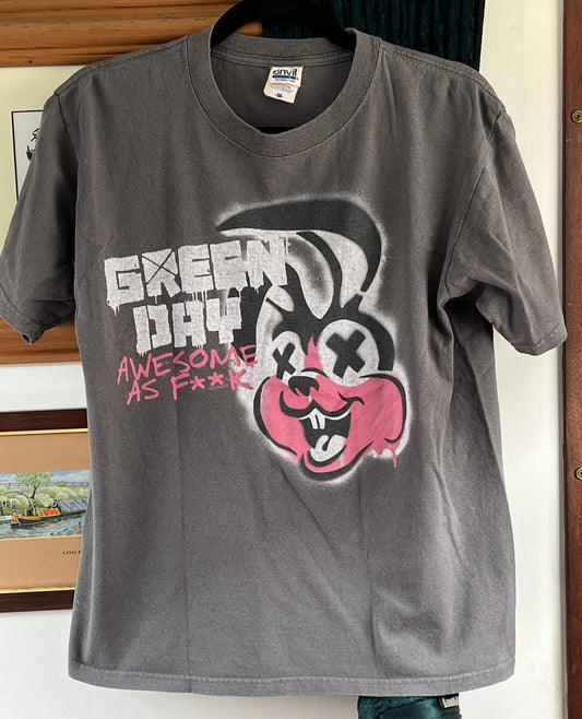 Green Day Awesome as FK bunny punk rock band t shirt