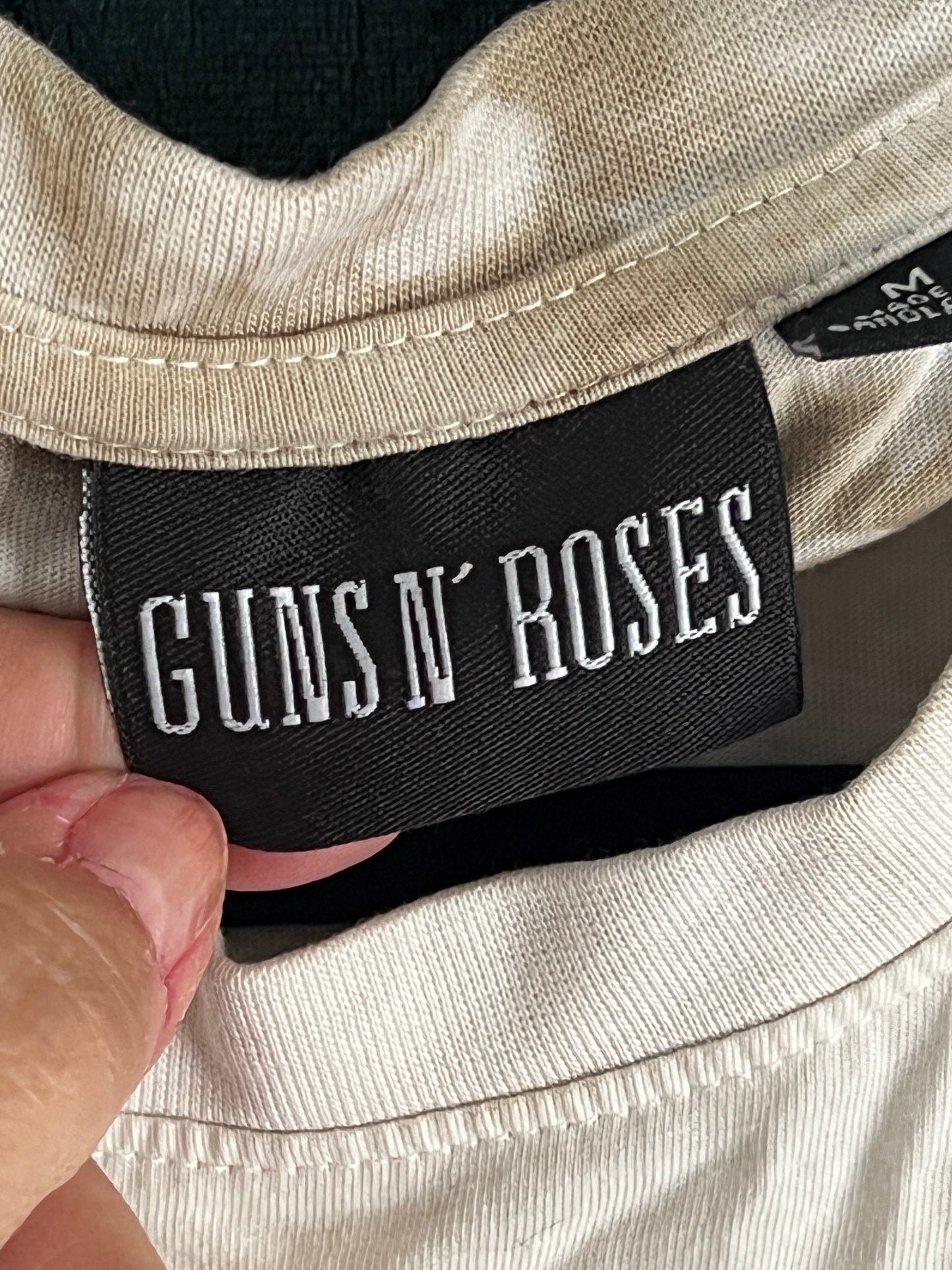 Guns n Roses tie dye festival style rock band t shirt vest