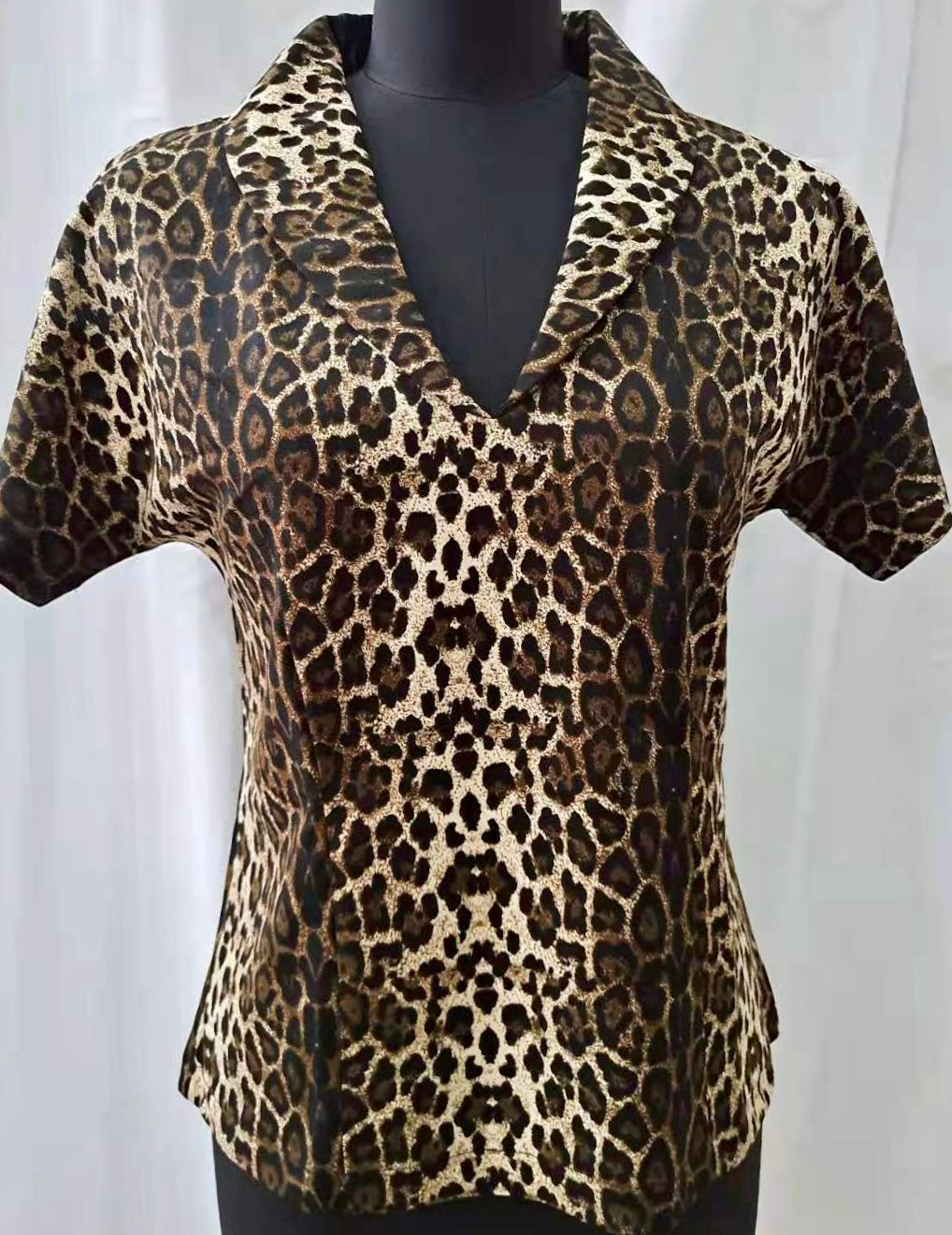 Suzie leopard print vintage 1950s style stretch top S to 3XL