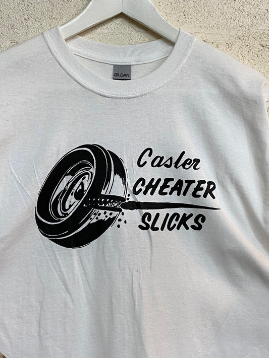 Vintage Casler logo T Shirt Hotrod car racing Rockabilly