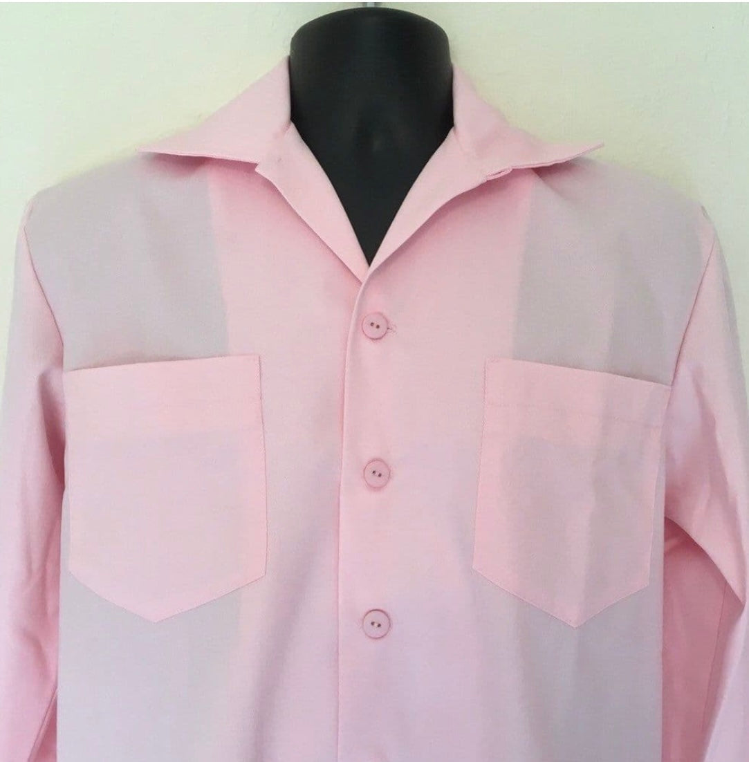 Vintage 1950s pink gabardine shirt