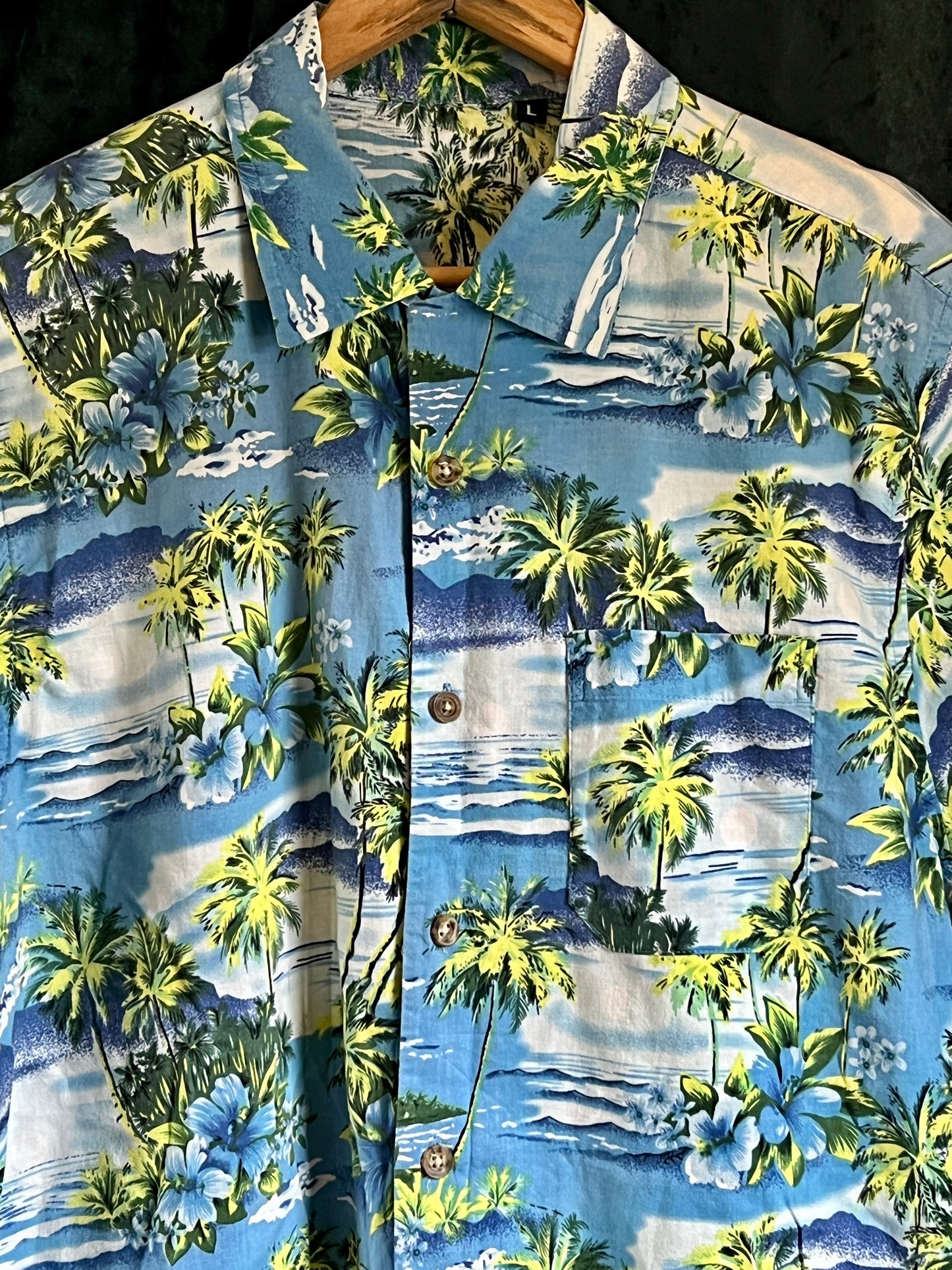 Retro Vintage 1950s style Hawaiian Shirt classic rockabilly tiki festival L