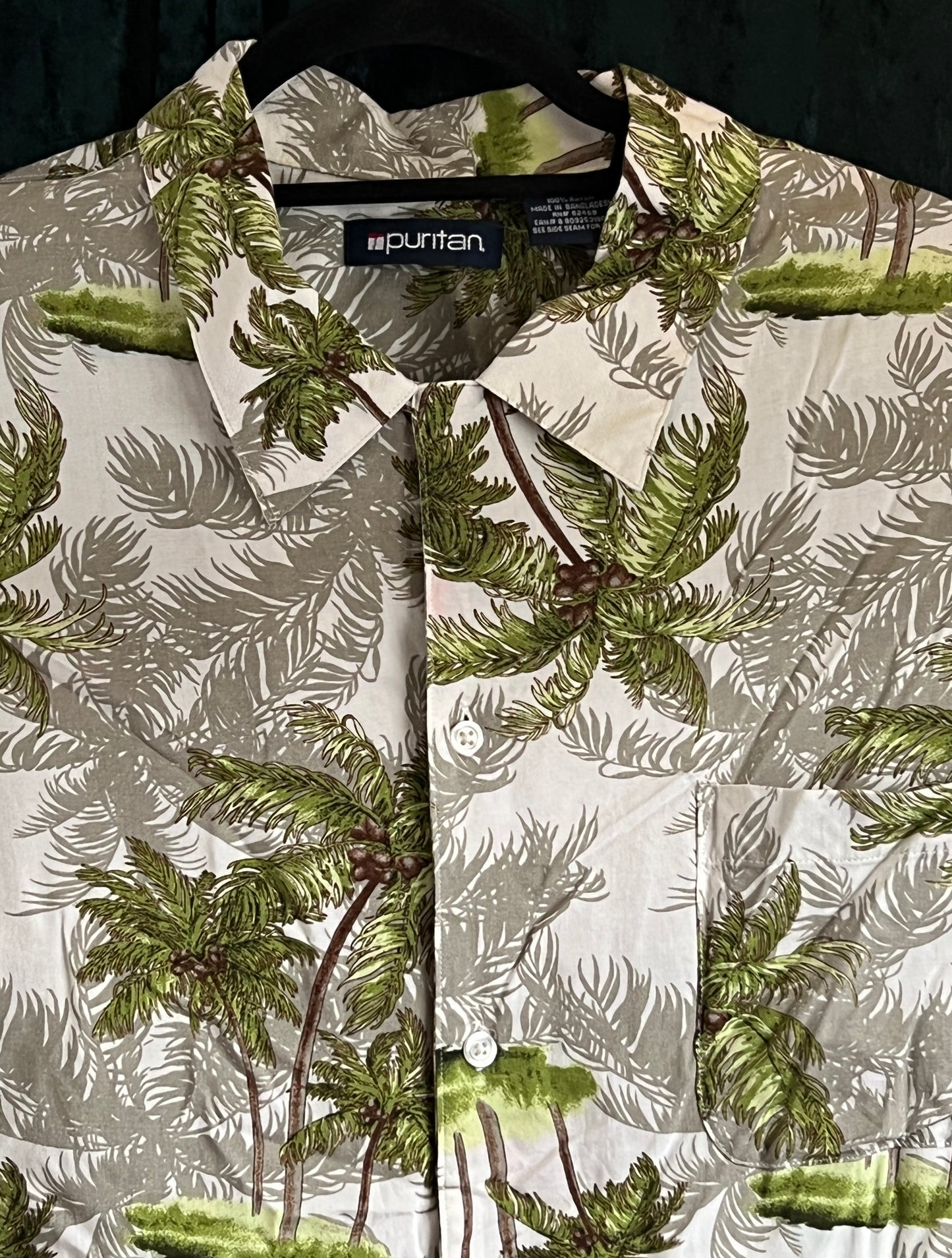 Vintage 1950s style rayon Puritan Hawaiian shirt Rockabilly Tiki XL 2XL Festival