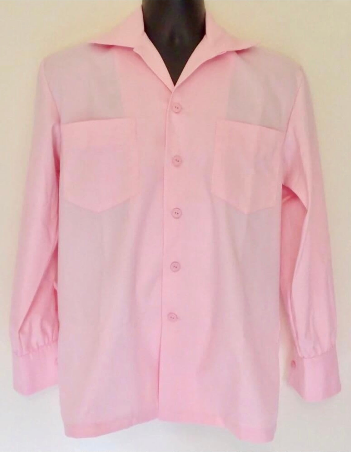 Vintage 1950s pink gabardine shirt