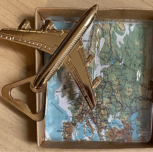 Airplane retro vintage bottle opener boxed